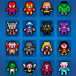Pictures by Numbers - Superheroe Game