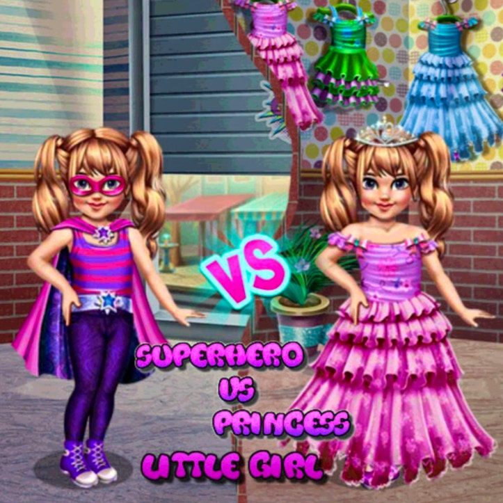 Little Girl Superhero Vs Princes Game