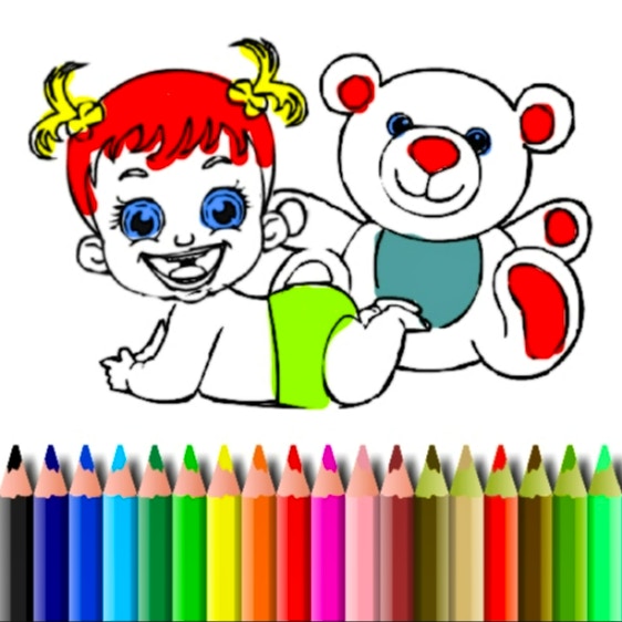 BTS Baby Doll Coloring Book Game