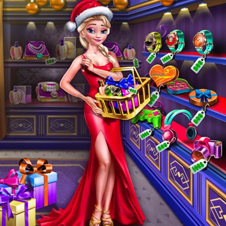 Ice Queen Shopping Xmas Gift Game