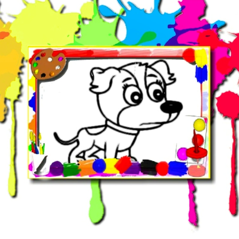 Dogs Coloring Book Game